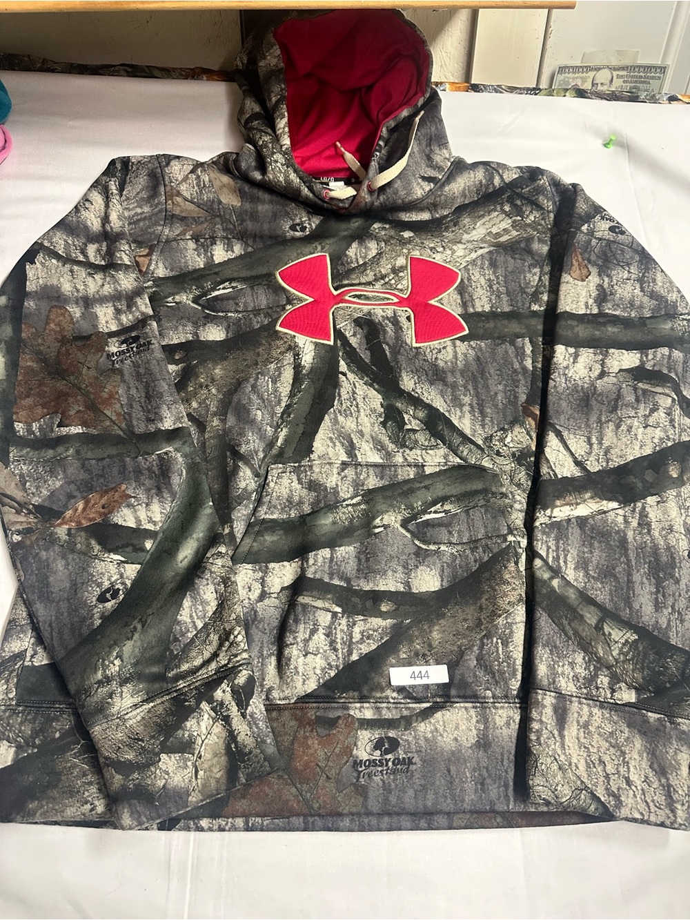Mossy Oak LG Camo Hoodie with Pink Logo